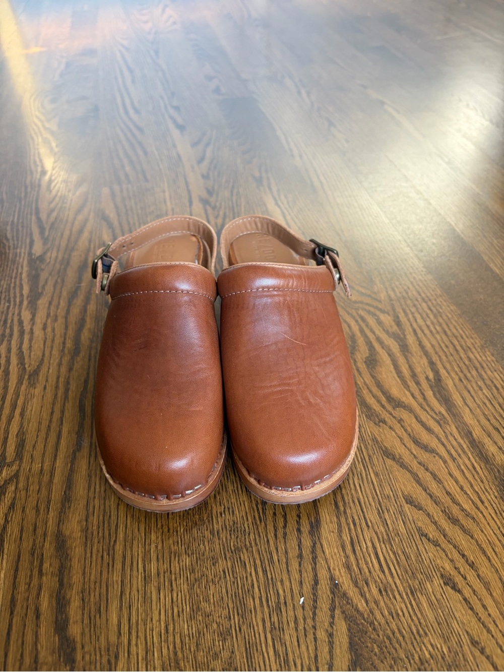 Re/Done -Brown Leather Clogs - Picture 2 of 6